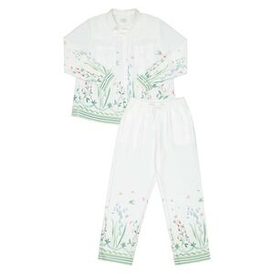 Piyama Marlon Long Sleep Set Botanic Floral Pajamas White XL New With Tags